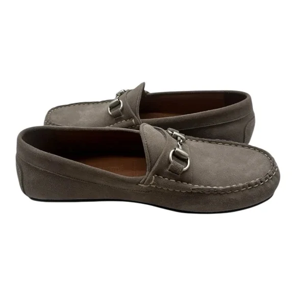 Allen Edmonds Sebastian BIT Driving Loafers Mens 9.5 D Grey Suede‎ Slip On Shoes